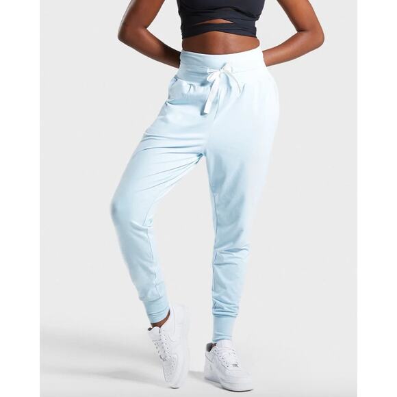 Gymshark Poise Hareem Jogger Sweatpants High Waist Washed Malibu Blue SZ Medium - Picture 13 of 13
